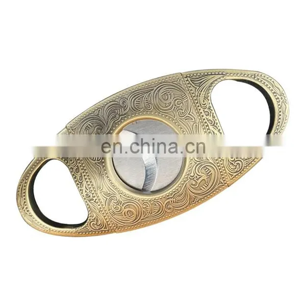 High Quality Stainless Steel Portable Carved Antique Cigar Knife photo-2