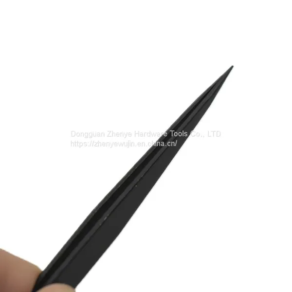 Precision Stainless Steel Hard Anti-static Tweezers Bird's Nest Hair Picking Clip Maintenance Tweezers Pointed Elbow All Black 11 Tweezers photo-3