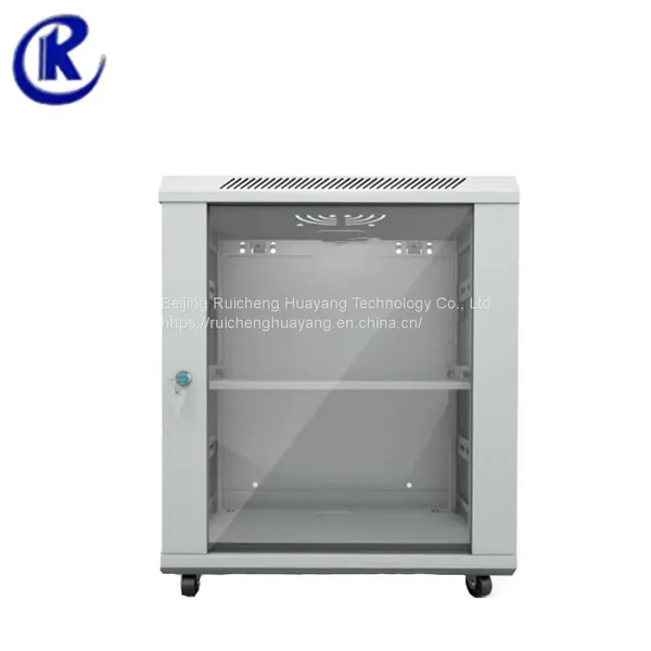 12u White Network Cabinet Server Rack Wall Cabinet Switch Cabinet Weak Current Monitoring Thickened Tempered Glass Small Cabinet