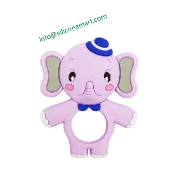Wholesale Elephant Shape Animal Food Grade Silicone Teethers for Babies Baby Chew Toy Teether From Shenzhen Siliconemart Tech Co.,Ltd. photo-3