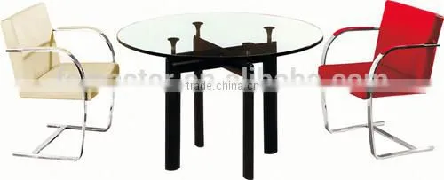 Replica Graceful European Design Stainless Steel Genuine Leather Brno Chair ByLudwing Mies Van Der Rohe for Office photo-5