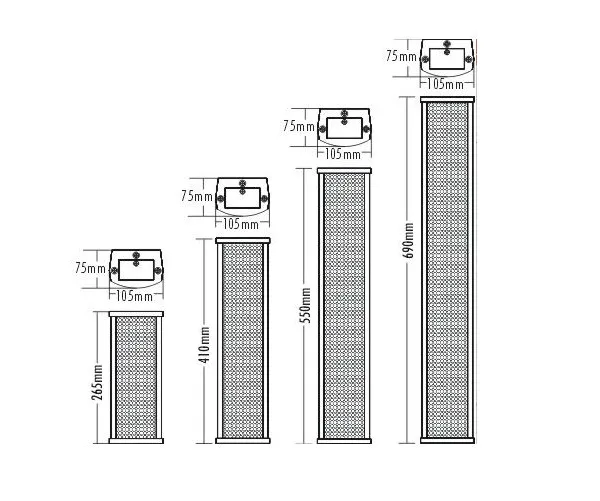 Sound Column Speaker 10W to 20W 100V Aluminum IPx6 Outdoor PA Column Speaker photo-3