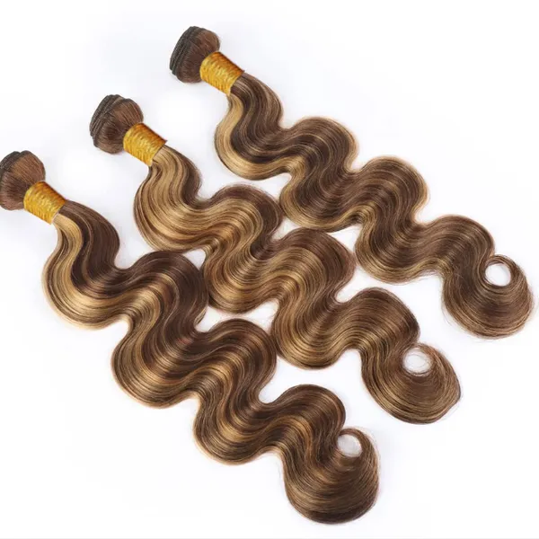 Highlight 4/27# Body Wave bundle 100% human hair virgin hair no shedding no tangle