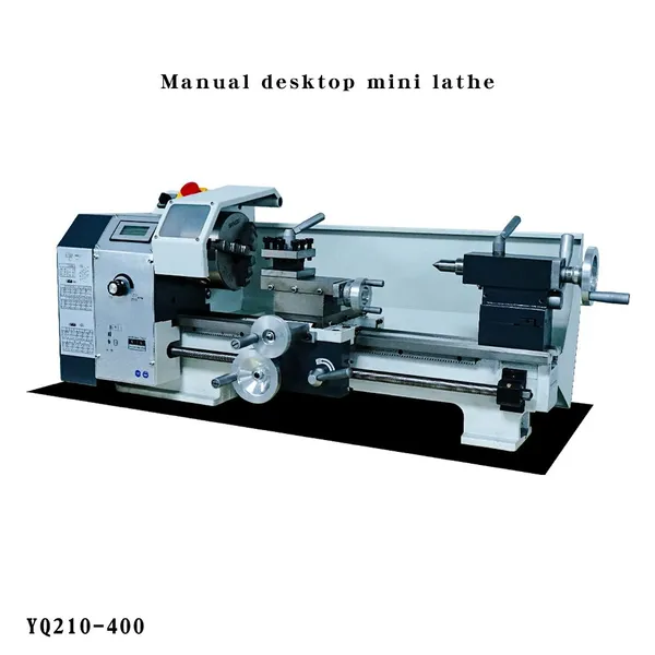 Маленькая бытовая настольная токарная машина, миниатюрный прецизионный инструмент для обработки металла для домашней мастерской, ручное управление, компактный и прочный для любителей