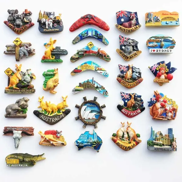 Wholesale Price Personalized Australia Melbourne Sydney Canberra Tour Tourist Custom 3D Poly Resin Polyresin Fridge Magnet Souvenirs Factory