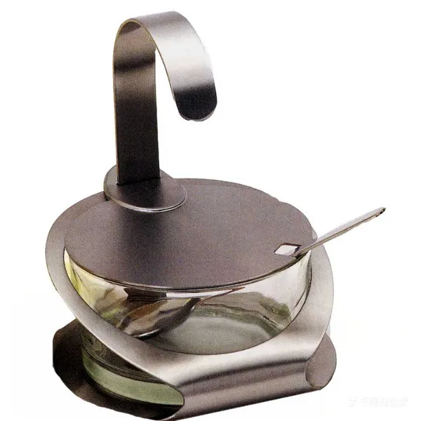 Stainless Steel Cheese Bowl Sugar Bowl Glass Cup