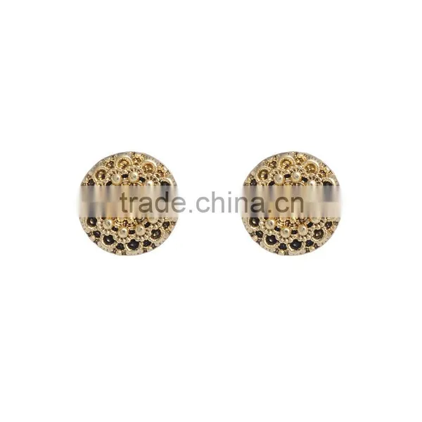 Fashion White Marble Stone Simple Gold Earring Designs for Women photo-2
