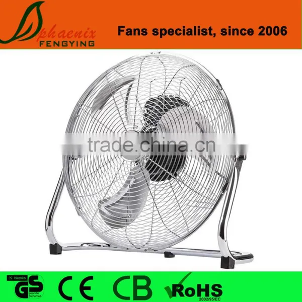 Factory Hot Sell 18" Powerful High Velocity Chromed Metal Floor Fan photo-3