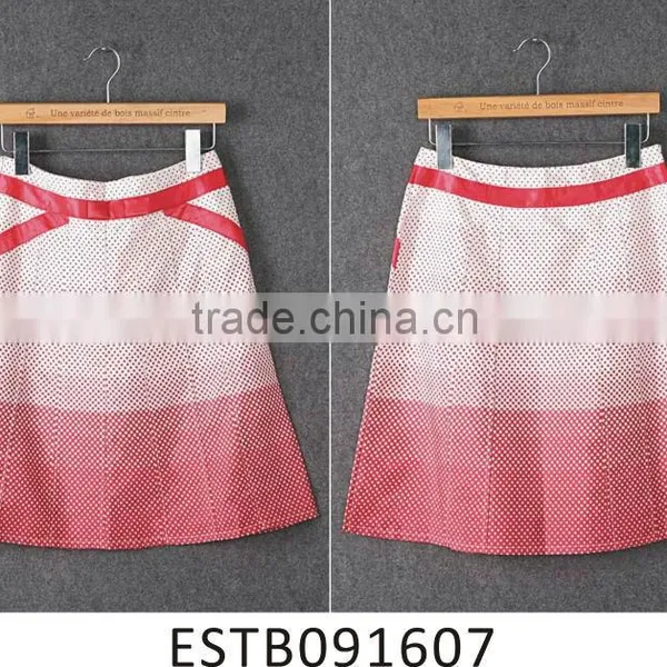 Ladies Cotton Polka Dot Printed Gradiente Western Skirts