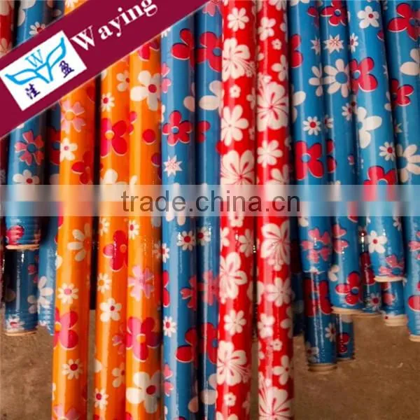 Wooden Mop Stick With Coluorful Flower