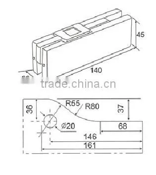 Stainless Steel Bottom Patch Fitting/stainless Steel Glass Fittings (DL-017) photo-2