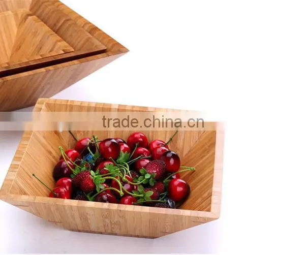 Natural Wooden Fruit Salad Bowl,Bamboo Vegetable Candy Bowl,people Candy Bowl photo-2