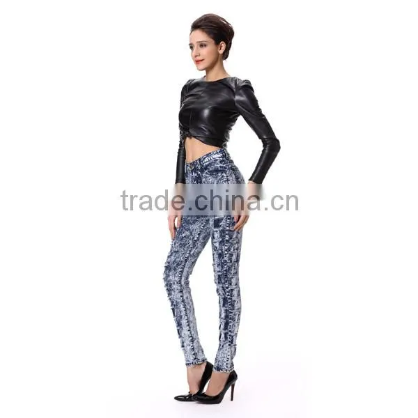 2017 Latest Fashion Top Design Wholesale Latest Model Leather Tops photo-3