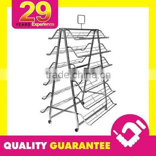 Floor Shoe Display Stand Sport Shoes Display Rack Floor Stand Shoes Display Rack With Ad Board photo-6