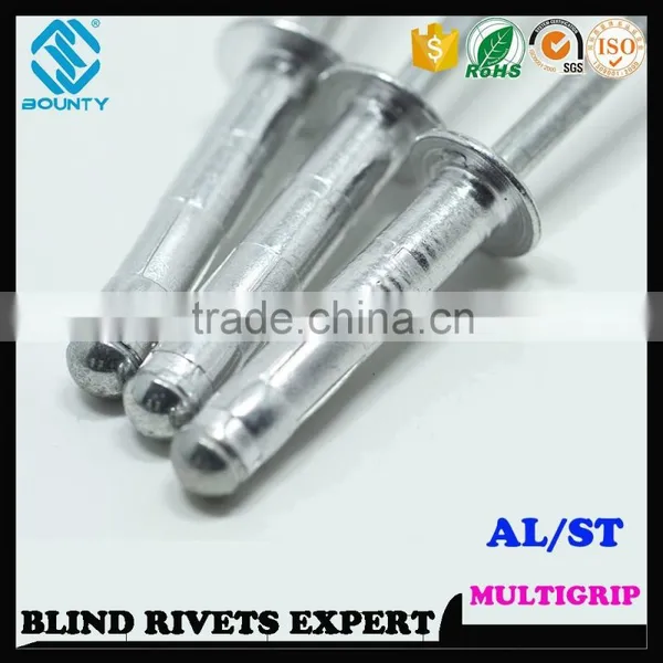 HIGH QUALITY FACTORY DOME HEAD ALU/ST MULTI-GRIP BLIND RIVETS photo-6