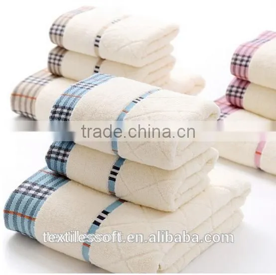 2015 China Supplier 100% Cotton Luxury Face Towel Bath Towel Gift Towel Sets photo-3