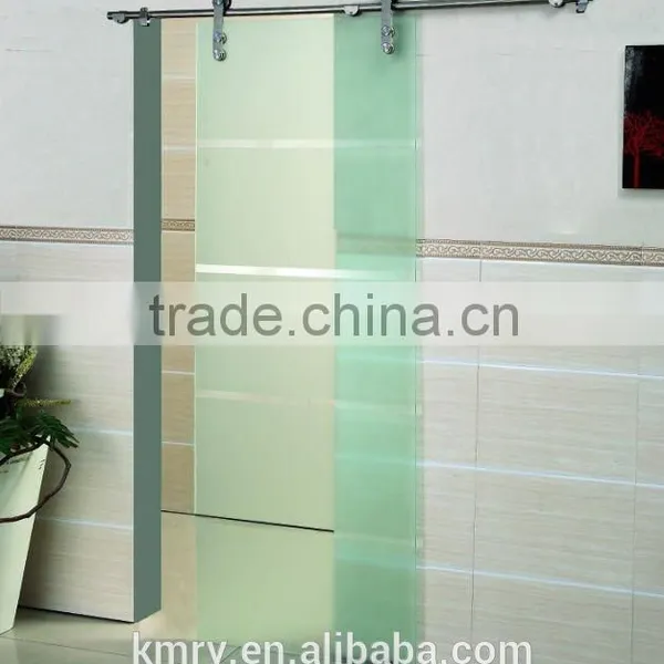 304 Stainless Steel Modern Single Glass Panel Door Sliding Interior Glass Door(KT9001) photo-2