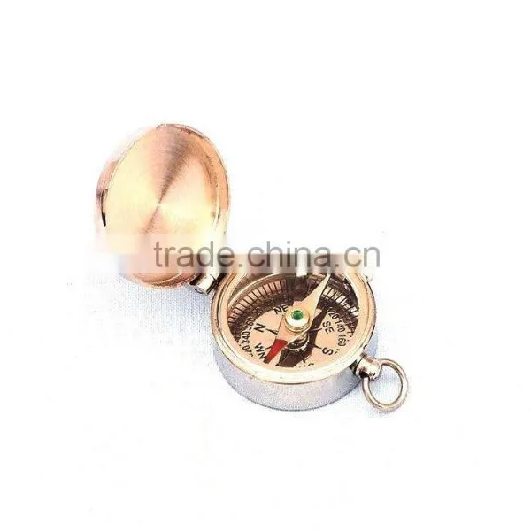 Chrome Magellan Compass -Brass Pendant Silver Finishing Compass 13361 photo-5
