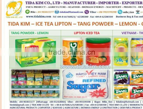 TANG POWDER JUICE - ORANGE OREO- GODEN CAN 240ML MR BROWN CAPPUCCINO ORIGIN -REFINED SUGAR ICE TEA LIPTONTIDA KIM- THAILAN