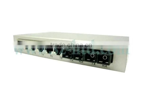 Factory price 2-FX-Port-6-TX SM Fiber Optic Ethernet Media Converter