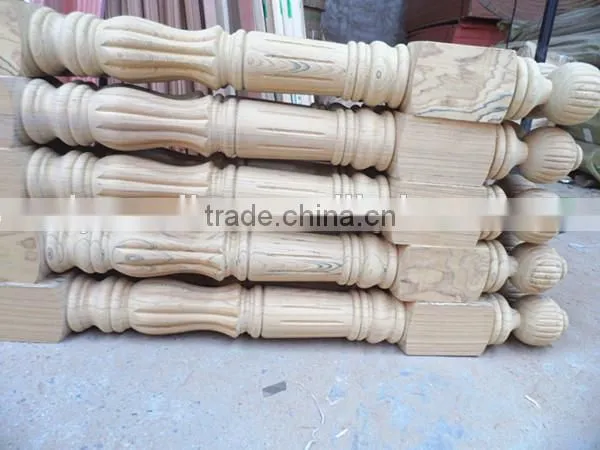 Red Oak Handrail Teak Wooden Stair Part photo-5