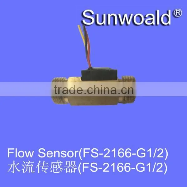 DN15 G1/2" Rate 1~30L/min Hall Liquid Water Brass Flow Sensor Meter for Water Heater photo-2