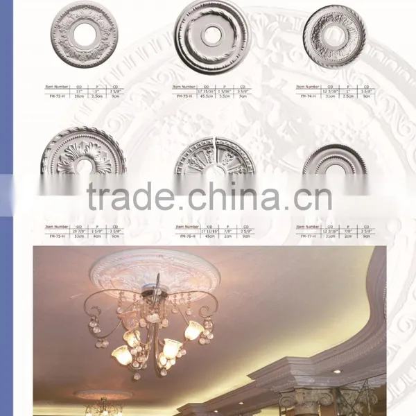 Ceiling Medallions Crown Moulding Good Price Beautiful New Modern Polyurethane Wholesale Ceiling Medallions photo-2