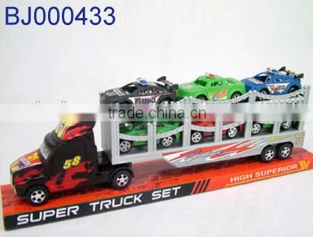 Cheap Toy for Kids Plastic Large Tow Trucks With 6 Small Construction Trucks photo-2