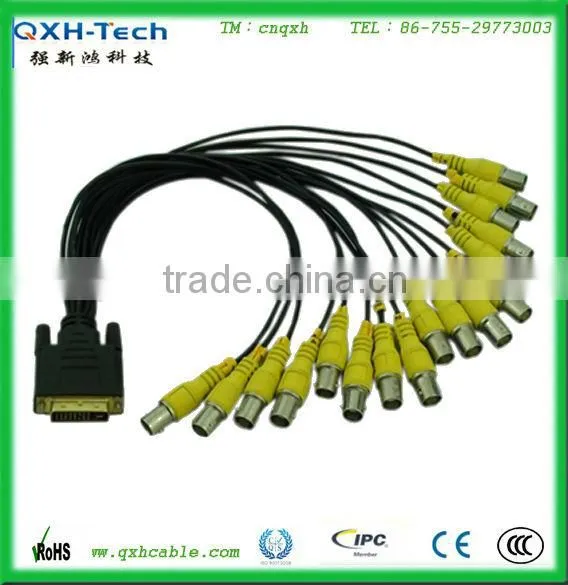 DVI-i 24+5 Dual Link to BNC Female Monitor Cable