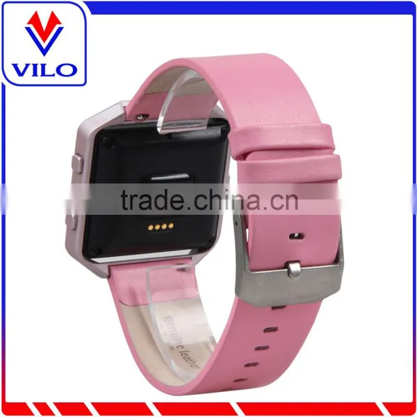 Wristband Genuine Leather Strap for Fitbit Blaze / Metal Bumper for Fitbit photo-2
