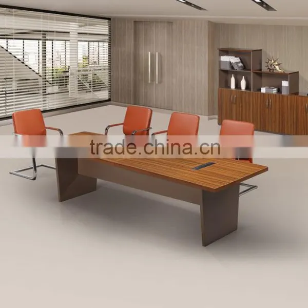 Round Wood Modern Design Office Meeting Table photo-3