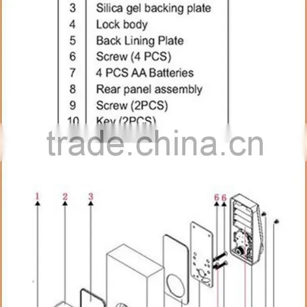 Cheap Biometric Fingerprint Door Lock Without Handle Keypad Fingerprint Access Control System photo-5