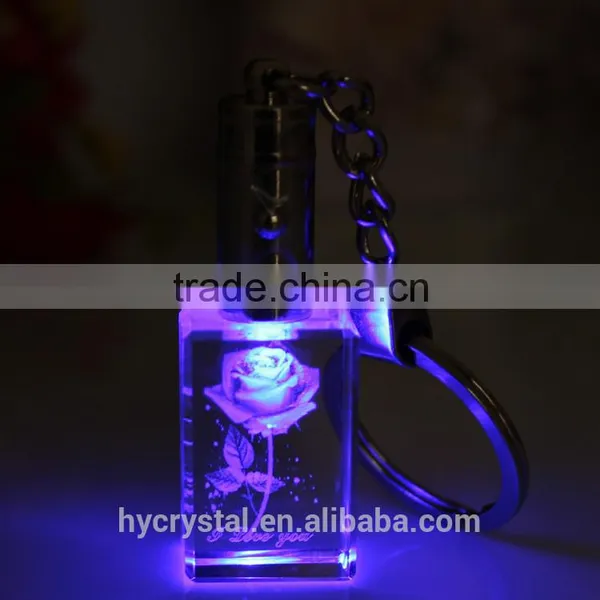 Custom Cheap Clear Crystal Glass Emoji Led Reflective Keychain photo-4