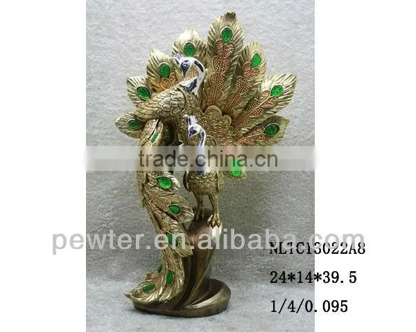 New Product Polyresin Peacock Toy Gift Home Decoration