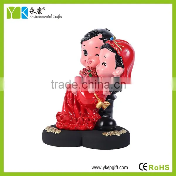 Wood Love Type Base Resin Crafts Figurines for Beautiful Wedding Inhibition of Bacteria in the Room
