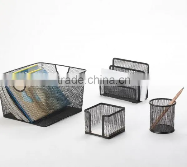 Black Office Desk Stationery Set