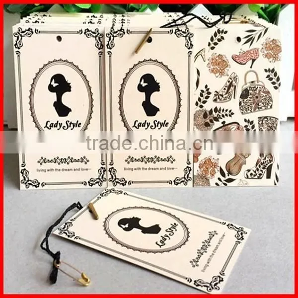 2014 Hot Sale New Design Custom Paper Print Recyclable Fancy Garment Hang Tags photo-4