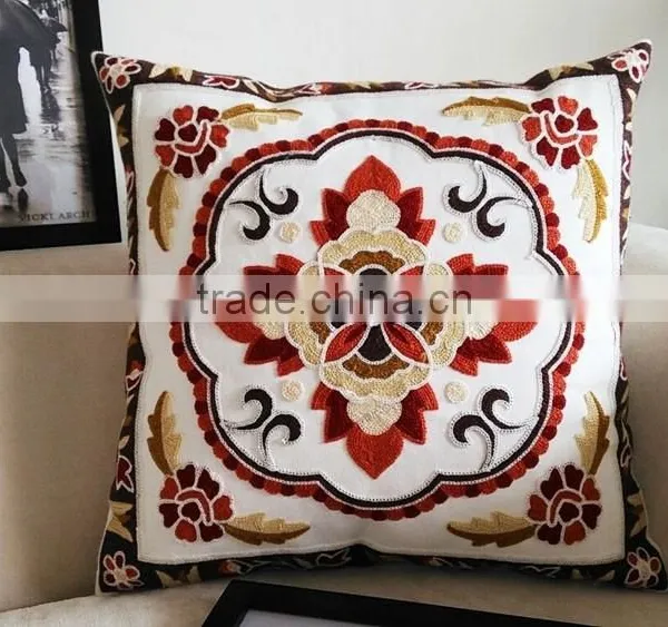 High Quality Household Embroidery Cotton Pillow Case Cover, Living Room Sofa Chair Office Squire Geometric Cushion Cover photo-5