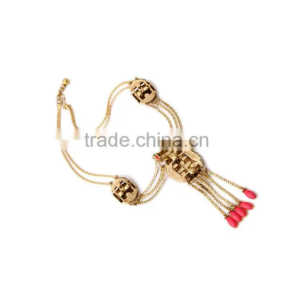 Cheap Wholesale Jewelry 2016 Latest Design Red Bead Pendant Necklace photo-2