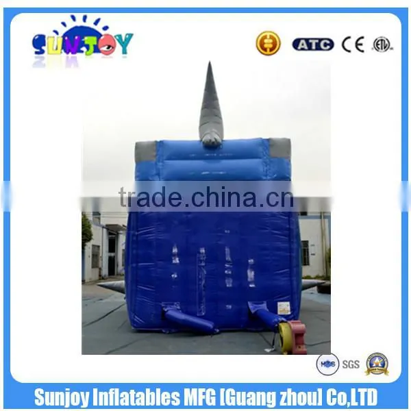 Commercial Inflatable Whale Ship Slide ,Double Lane Slide ,Bunk Bed With Slide For Kid photo-5