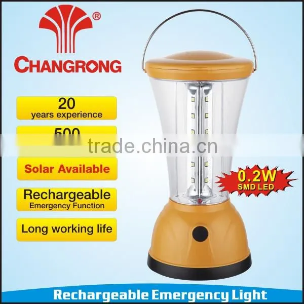 Led Rechargeable Portable Camping Lantern With Built-in Solar Panel