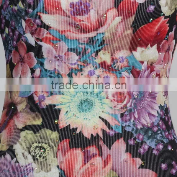 F5S15015 Printing Women Tank Top Rib Waist High Quality Guangzhou Factory photo-6