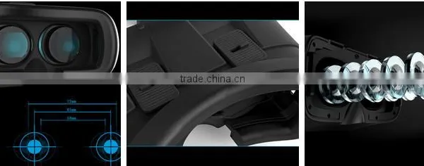 2016 Hot Selling Virtual Reality Glasses Case Plastic Google Cardboard 3D VR BOX 2.0 Adjustable 3D VR photo-2