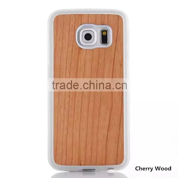 TPU Design Bamboo Phone Case Wood Mobile Phone S6 Cover photo-2