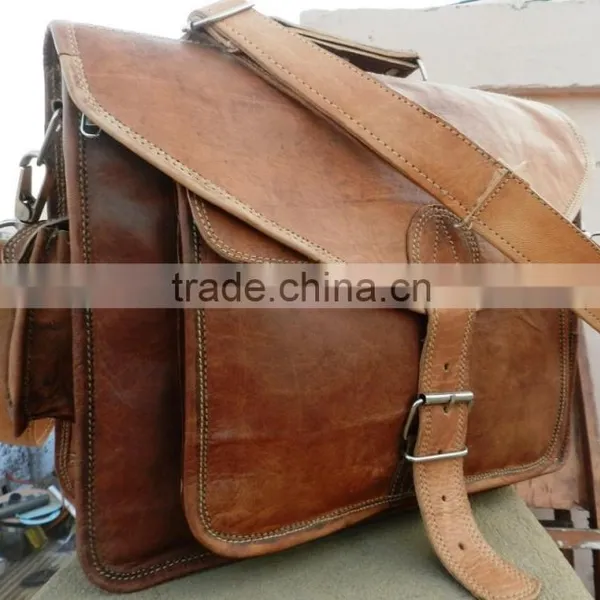 Real Leather Embroidred Cross Body Messenger Bag/pure Leather Satchel Bag photo-4