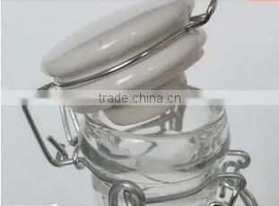 Plastic Clip Lid Clear Glass Bottle Wholesale 1000ml and 500ml photo-2