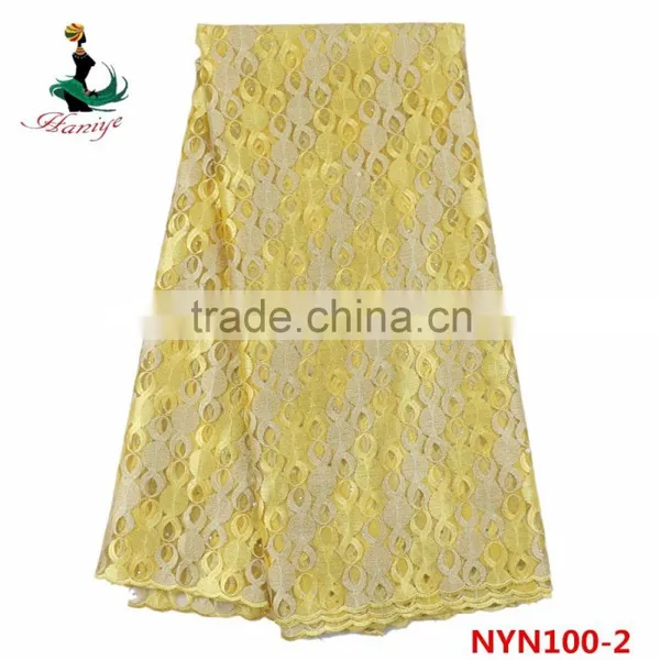 NYN100 Softable Tulle Lace for Party French Lace Fabric Jacquard African Net Lace Fabric photo-5