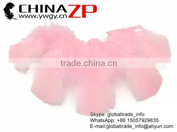 ZPDECOR Bulk Sale Hot Selling Plumage Dyed Light Pink Turkey T-Base Body Feathers for Parties Decorations photo-3