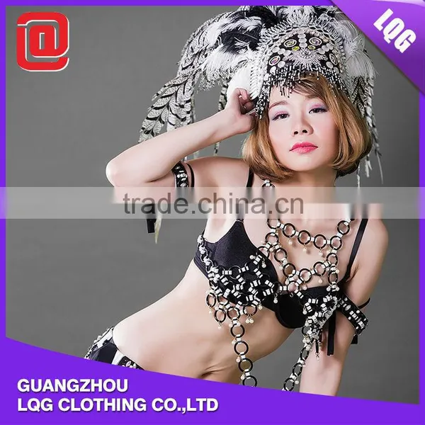 Hot Sale Unique Feather Beaded Tassel Decorated Fantasy Costumes for Carnival photo-2