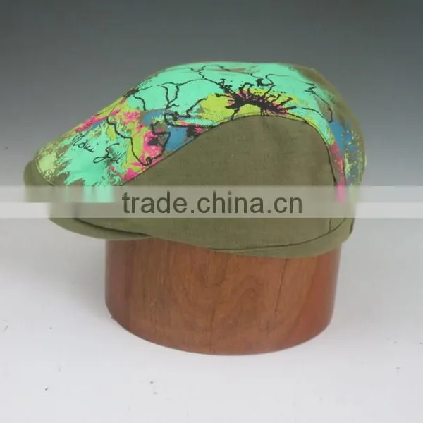 Solid Color Classic Style Duck Bill Cotton Unisex Ivy Cap photo-3